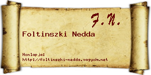 Foltinszki Nedda névjegykártya